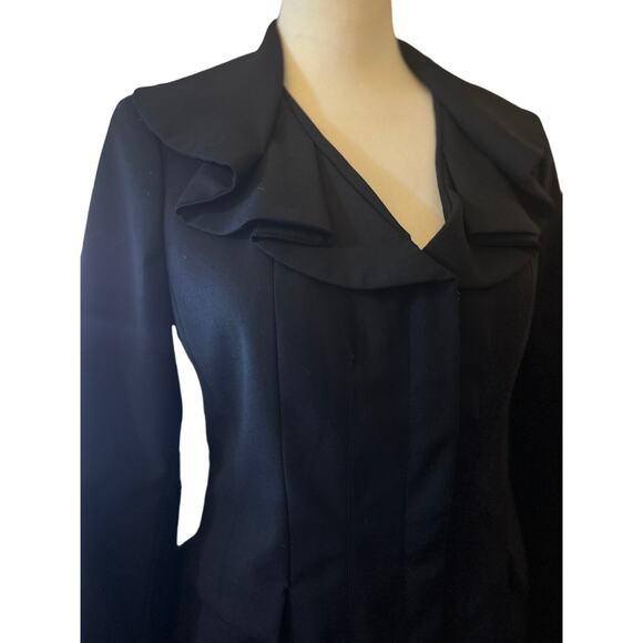 Millard Fillmore Anthropologie Wool Blend Black Blazer, Size Medium - Picture 2 of 8